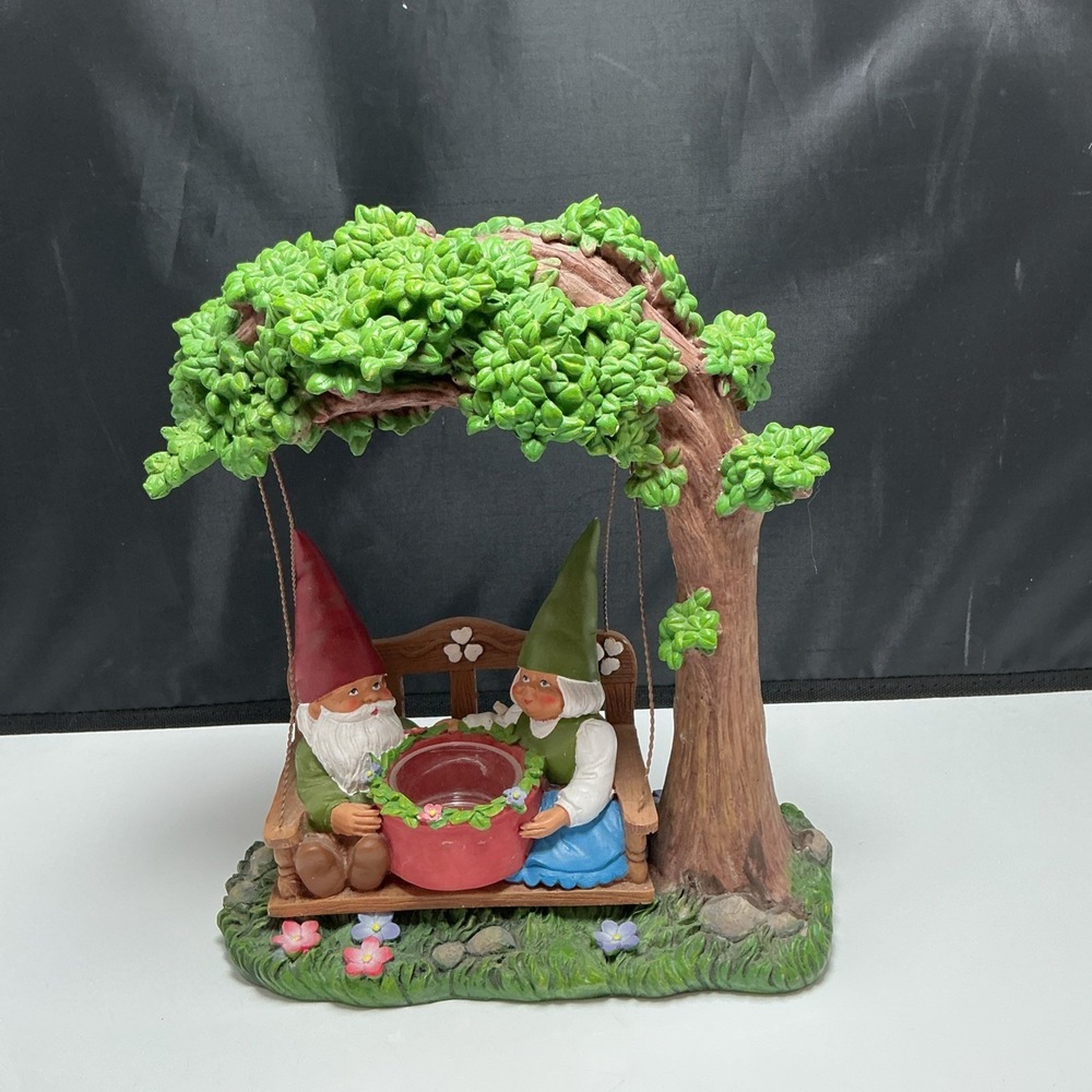 Yankee Y2K Candle Gnome Tree Swing Votive Tart Burner Candle Holder -read Desc